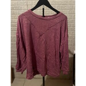Gee Gee Womens Long Sleeve Top Blouse Casual Comfy‎ Burgundy